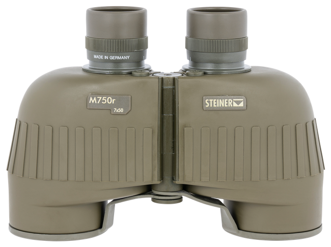 Steiner 2650 M750r Tactical 7x50mm Range Finding Reticle Floating Prism, Green Rubber Armor Makrolon