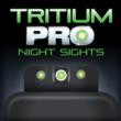 TruGlo TG231W2W Tritium Pro  Black | Green Tritium White Outline Front Sight Green Tritium Rear Sight