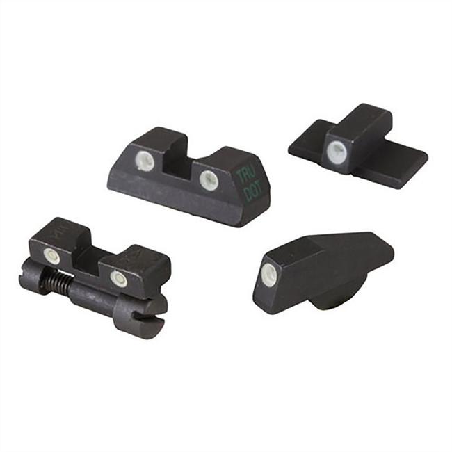 Meprolight USA 115193101 Tru-Dot  Green Tritium White Outline Front Sight-Green Tritium White Outline Rear Sight H&K P2000/P2000 SK