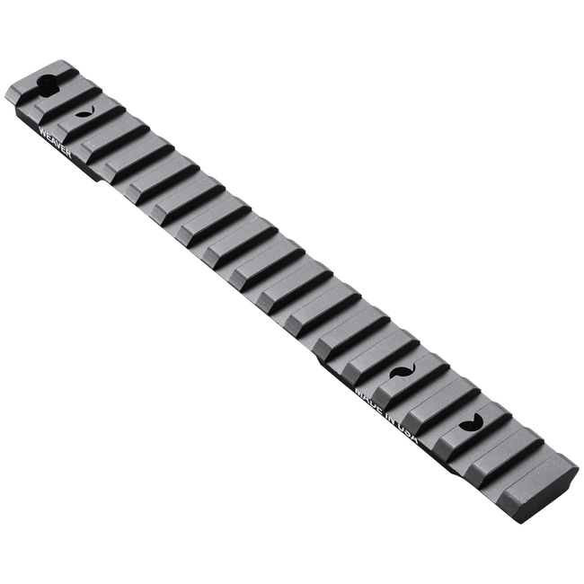 Weaver Mounts 99474 Multi-Slot Base  Extended Black Anodized Aluminum Fits Mossberg Patriot Long Action