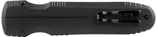 S.O.G SOG15610157 Pentagon  3.79" OTF Spear Point Plain Black TiNi Cryo CPM S35VN Steel Blade, Blackout Aluminum Handle - SOG15610157 - 729857011549