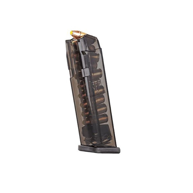 ETS Group SMKGLK1710 10rd 9mm Luger Magazine Compatible with Glock 17 19 26 45 18 19X 34 Carbon Smoke
