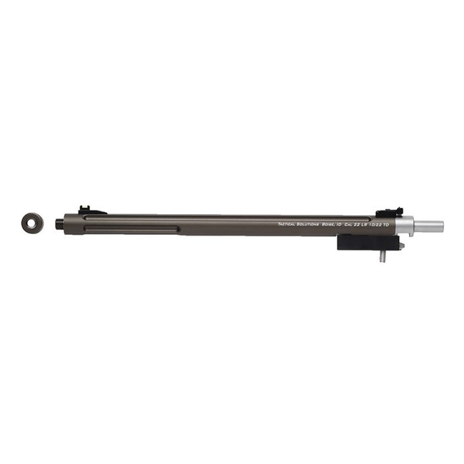 Tactical Solutions 1022TDMB X-Ring Barrel 22 LR 16.50" Black Matte Finish Aluminum Material Bull with Fluting, Threading & Sights for Ruger 10/22 Takedown