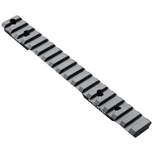 Weaver Mounts 99492 Multi-Slot Base  Extended Black Anodized Aluminum Fits Extended Multi-Slot Base Short Action 20 MOA