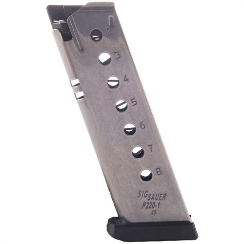 Sig Sauer P220 8rd .45 ACP Stainless Steel Magazine for Full-Size and Carry Models