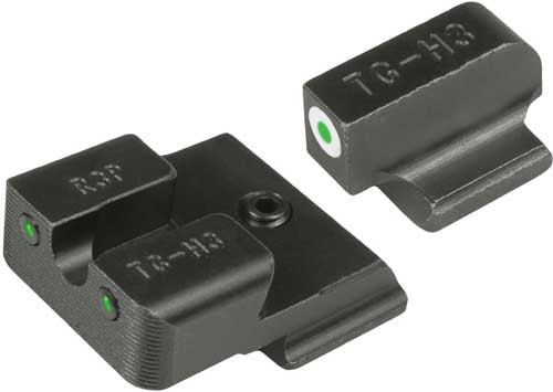 TruGlo TG231R3W Tritium Pro  Black | Green Tritium White Outline Front Sight Green Tritium Rear Sight