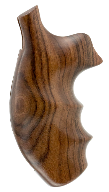 Hogue 19300 Fancy Hardwood  Brown Pau Ferro Hardwood with Finger Grooves for S&W K, L Frame with Round Butt