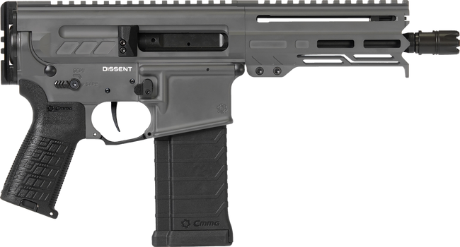 CMMG Dissent 5.56 NATO 6.5" 30rd Tungsten Gray Cerakote