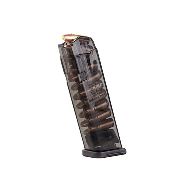 ETS Group SMKGLK17 17rd 9mm Luger Magazine Compatible with Glock 17 18 19 19X 26 34 45 Carbon Smoke
