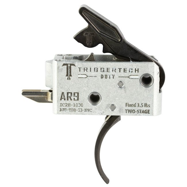 Trigger Tech Duty Curved Trigger Two-Stage 3.50 lbs Draw Weight Fits AR-9 - AH9TDB33NNC - 885768003759