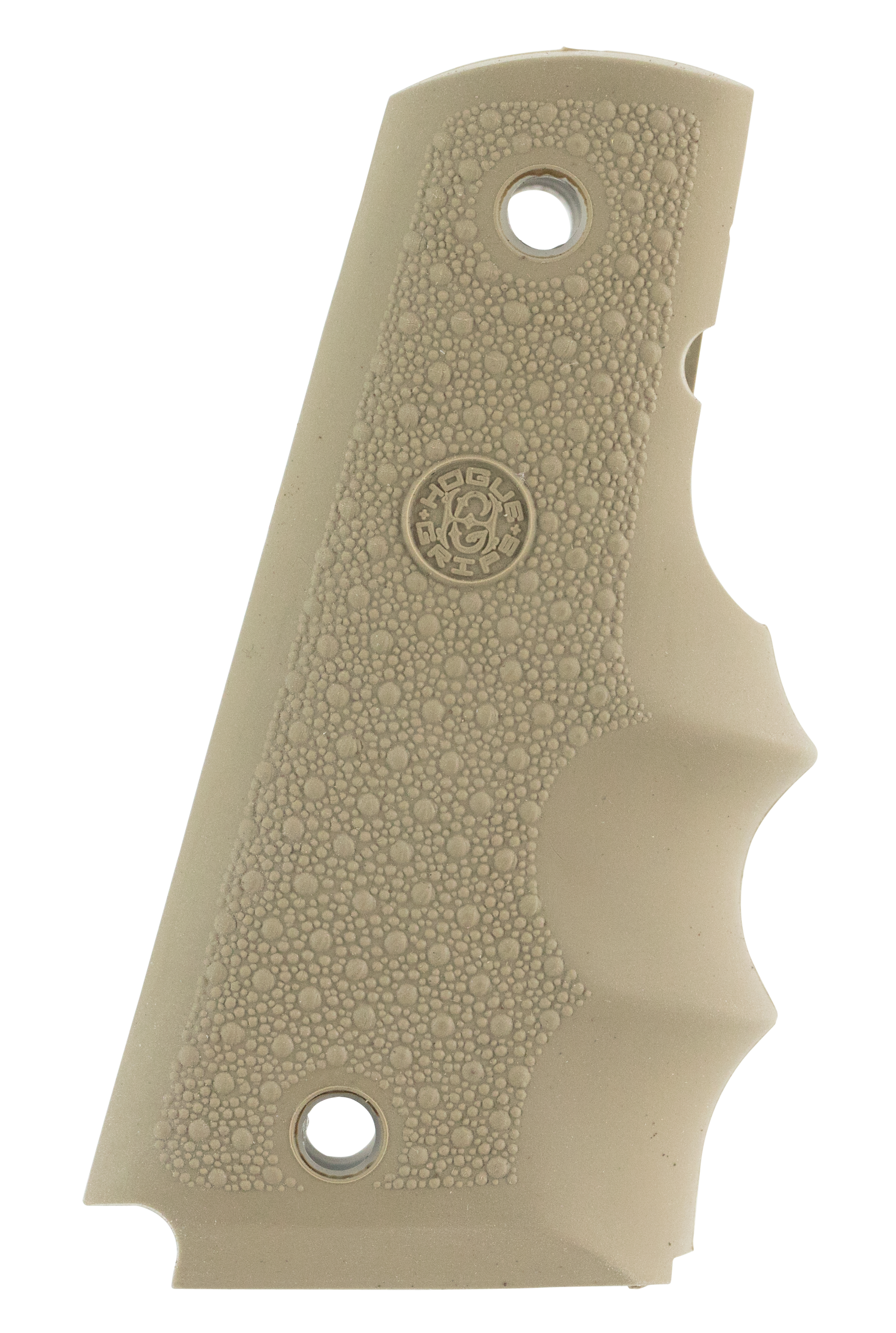 Hogue 45003 OverMolded Grip Cobblestone Desert Tan Rubber with  Finger Grooves for 1911 Governement