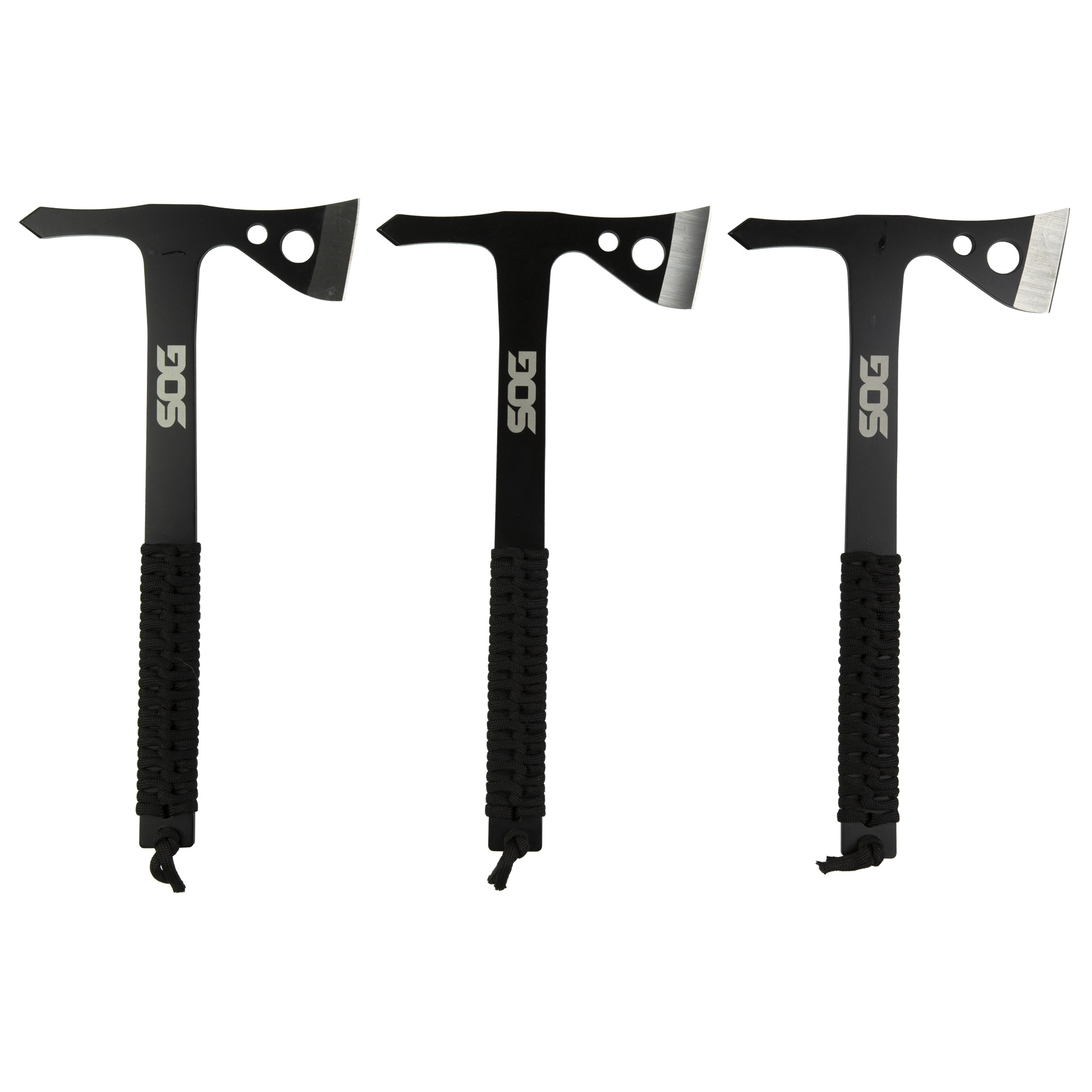 S.O.G SOGTH1001CP Throwing Hawks 1.75" Blade 3Cr13MoV SS Blade Black GRN Handle 10.75" Long Tomahawk Set of 3 - SOGTH1001CP - 729857002486