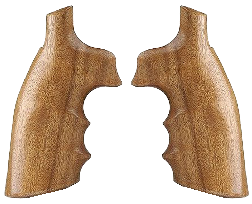 Hogue 10200 Fancy Hardwood  Brown Goncalo Alves Hardwood with Finger Grooves for S&W K, L Frame with Square Butt