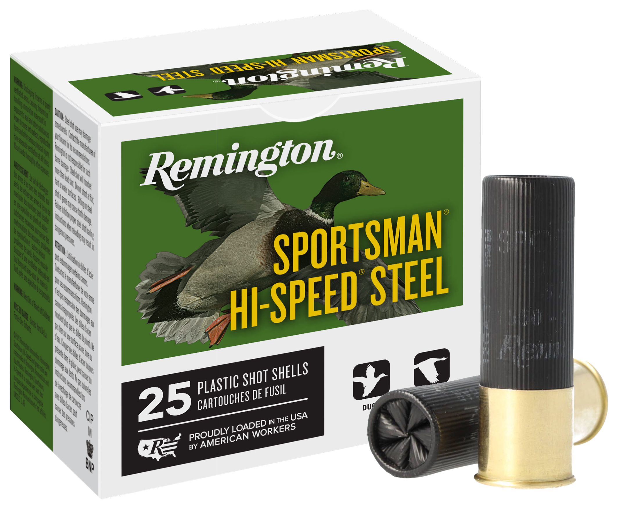Remington Sportsman Hi-Speed Steel Loads 12 ga. 2.75 in. 1 1/8 oz. 2 Shot 25 rd.