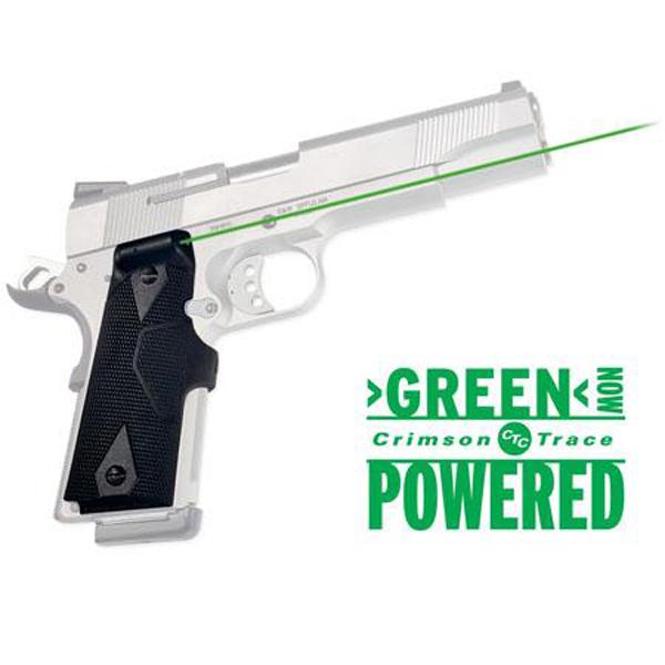 Crimson Trace 0141001 LG-401G Front Activation Green Lasergrips  Black 1911 Full Size