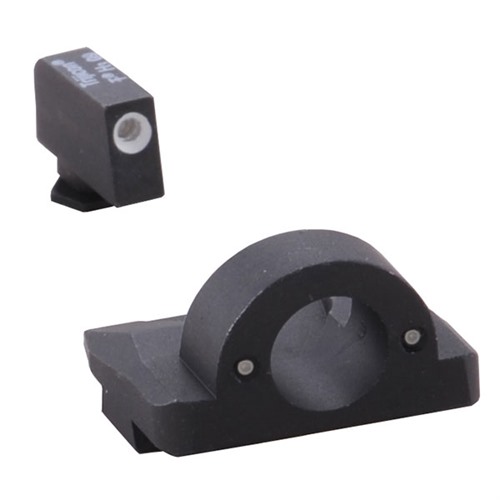 AmeriGlo GL125 Ghost Ring Sight Set for Glock  Green Tritium White Outline Front Sight-Green Tritium Rear Sight