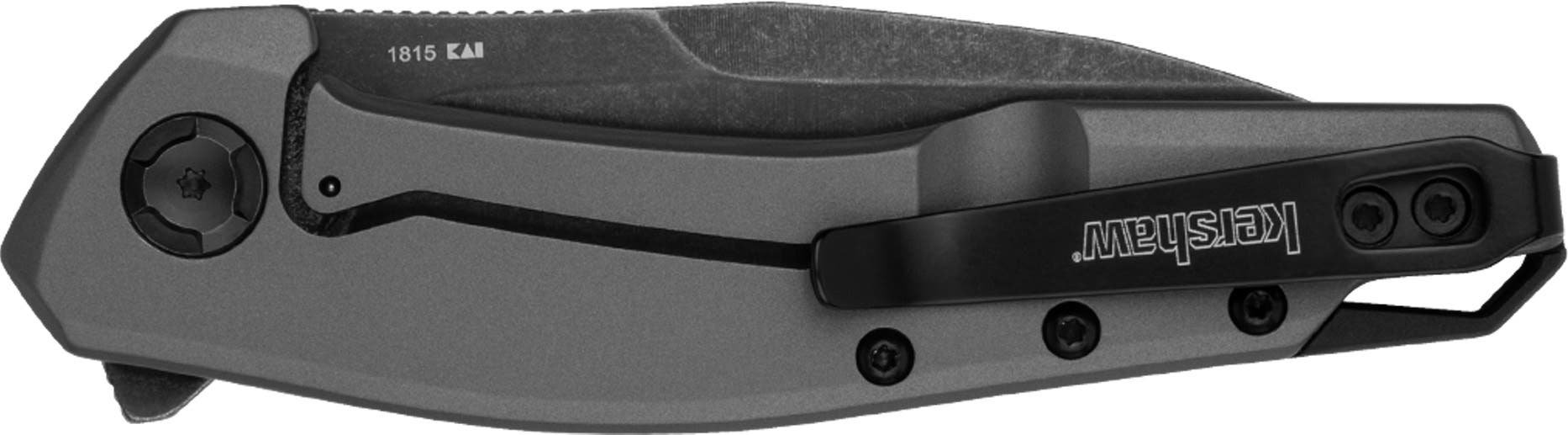 Kershaw 1815 Sanctum  EDC 2.98" Folding Wharncliffe Blackwash 8Cr13MoV SS Blade, Gray PVD Stainless Steel Handle - 1815 - 087171066622