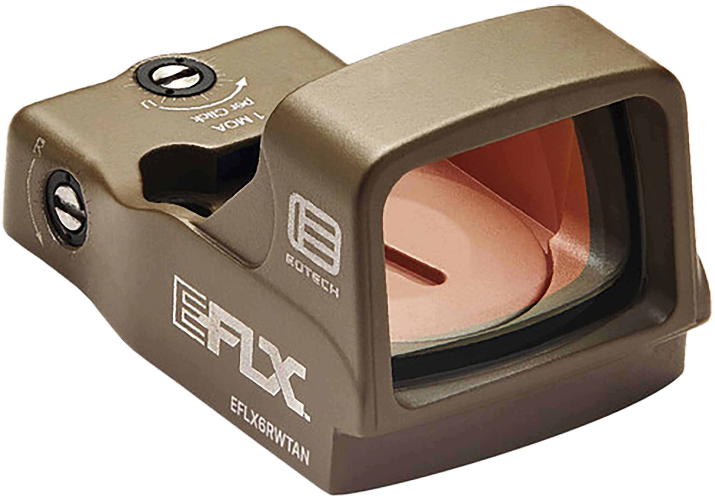 EOTech EFLX Mini Reflex Sight Tan 3 MOA Red Dot Pistol 1x Adjustable Windage Elevation