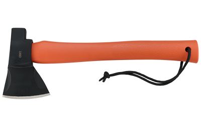 CRKT 2727 Chogan  3.16" Blade 1055 Carbon Steel Blade Orange GRN Handle 13.19" Long Axe w/Hammer - 2727 - 794023272703