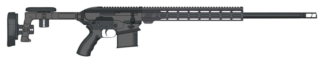 Bushmaster 0110003BLK BA30  6.5 Creedmoor 10+1 24" Black Threaded Barrel, Black Hard Coat Anodized 14" M-LOK Handguard, Black Aluminum Chassis Folding Stock, AR Style Grip, Ambidextrous
