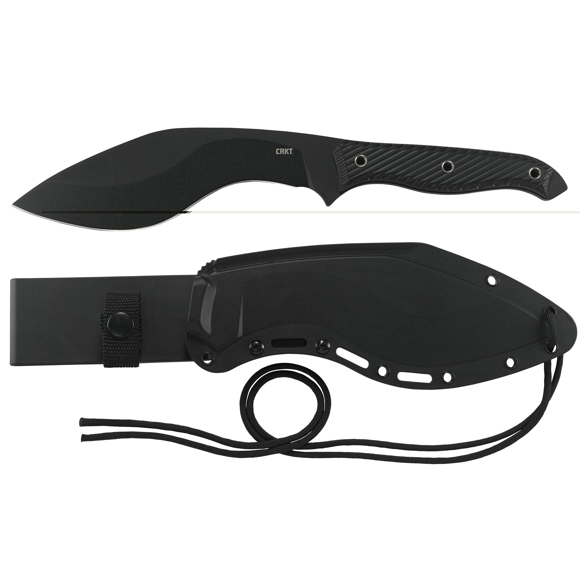 CRKT 2710 Clever Girl Kukri 7.75" Fixed Plain Black Powder Coated SK-5 Steel Blade/Black G10 Handle Includes Belt Clip/Lanyard