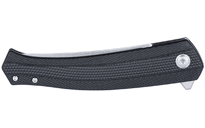 CRKT 7060 Persian  EDC 3.44" Folding Trailing Point Plain Satin D2 Steel Blade, Black Textured GRN Handle - 7060 - 794023706000