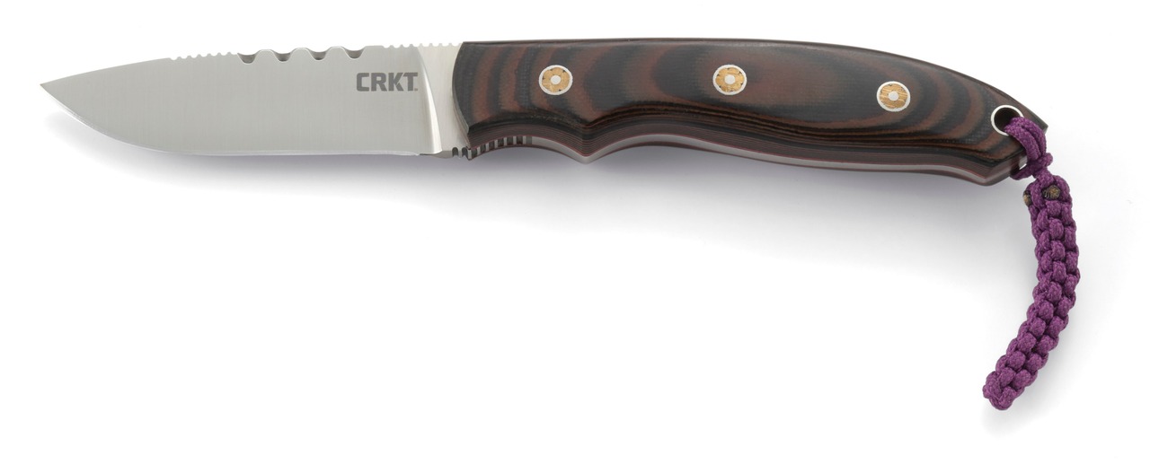 CRKT 2861 Hunt'N Fisch  2.99" Fixed Plain Satin 9Cr18MoV SS Blade/Multi-Color G10 Handle Includes Lanyard/Sheath - 2861 - 794023286106