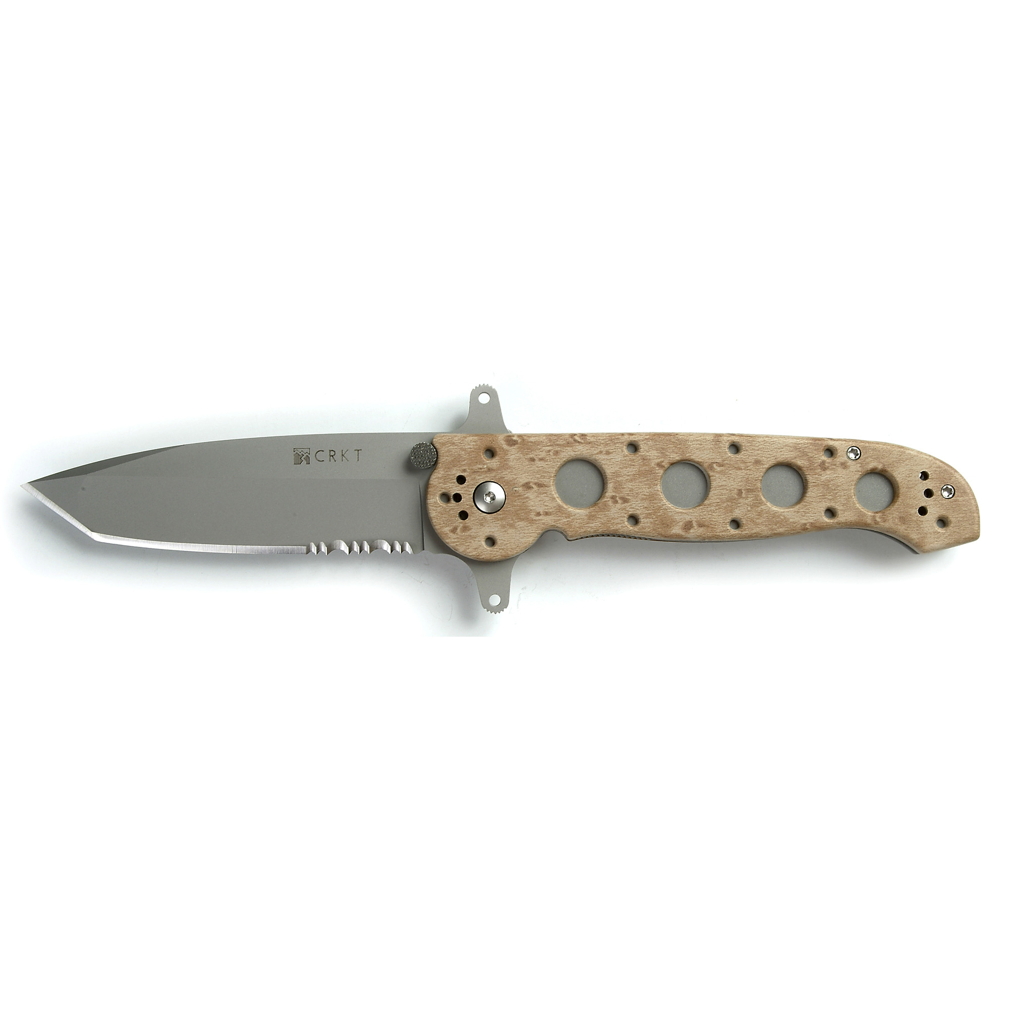 CRKT M16-14ZSF M16 14ZSF 3.99" Folding Tanto Part Serrated Bead Blasted AUS-8A SS Blade/Desert Camo GRN Handle Includes Pocket Clip