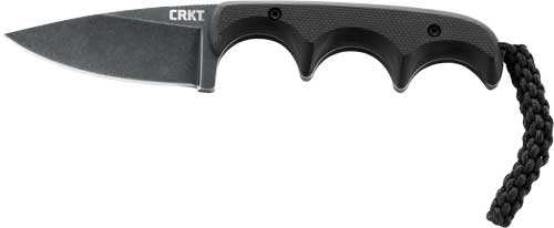 CRKT 2384K Minimalist  2.16" Fixed Drop Point Plain Black Stonewashed 5Cr15MoV SS Blade/Black G10 Handle Includes Lanyard/Sheath - 2384K - 794023238402