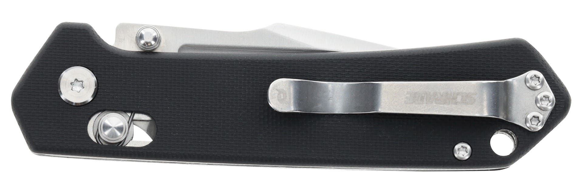 Schrade 1182620 Divergent  3.06" Folding Modified Drop Point Plain Satin AUS-8A SS Blade 4.31" Black G10 Handle - 1182620 - 661120650232