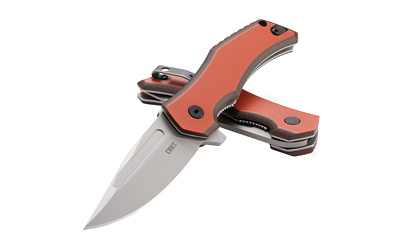 CRKT 2372 Fawkes  2.74" Folding Clip Point Plain Bead Blasted 4116 Stainless Steel Blade/ Black/Orange G10 Handle Includes Pocket Clip - 2372 - 794023237207