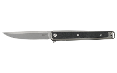 CRKT 7123 Seis  3.32" Folding Plain Bead Blasted 4116 Stainless Steel Blade/Black GRN Handle Includes Pocket Clip - 7123 - 794023712308
