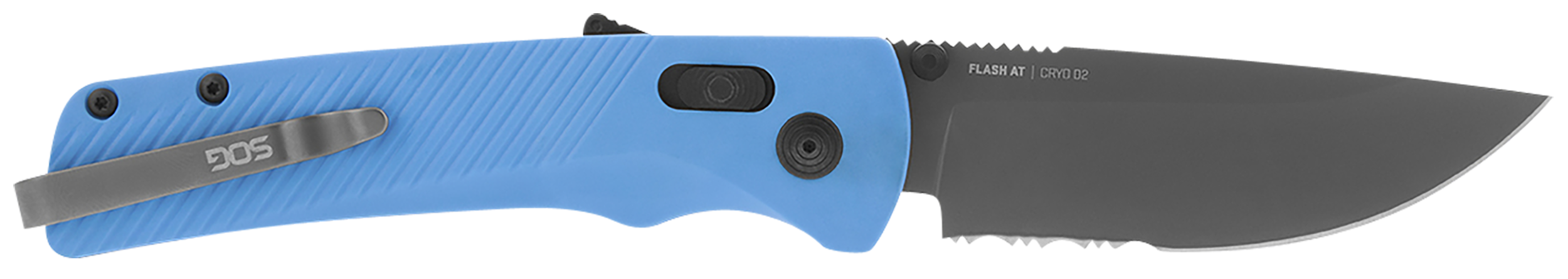 Flash AT - Civic Cyan - Partially Serrated - SOG11180441 - 729857010979