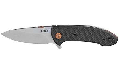 CRKT 4620 Avant  3.18" Folding Spear Point Plain Satin 8Cr14MoV SS Blade/ Black Carbon Fiber/G10 Handle Includes Pocket Clip - 4620 - 794023462005