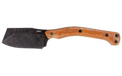 CRKT 2014 Razel Nax 4.29" Fixed Plain Black Stonewashed 1075 Carbon Steel Blade/Weathered Resin Infused Fiber Handle Includes Sheath - 2014 - 794023201406