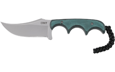 CRKT 2379 Minimalist Persian 2.76" Fixed Recurve Plain Bead Blasted 8Cr13MoV SS Blade/Green Contoured Resin Infused Fiber Handle Includes Lanyard/Sheath - 2379 - 794023237900