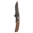 Browning Buckmark Hunter Liner Lock Knife Hardwood Scales - Large - 3-1/2" Blade Black