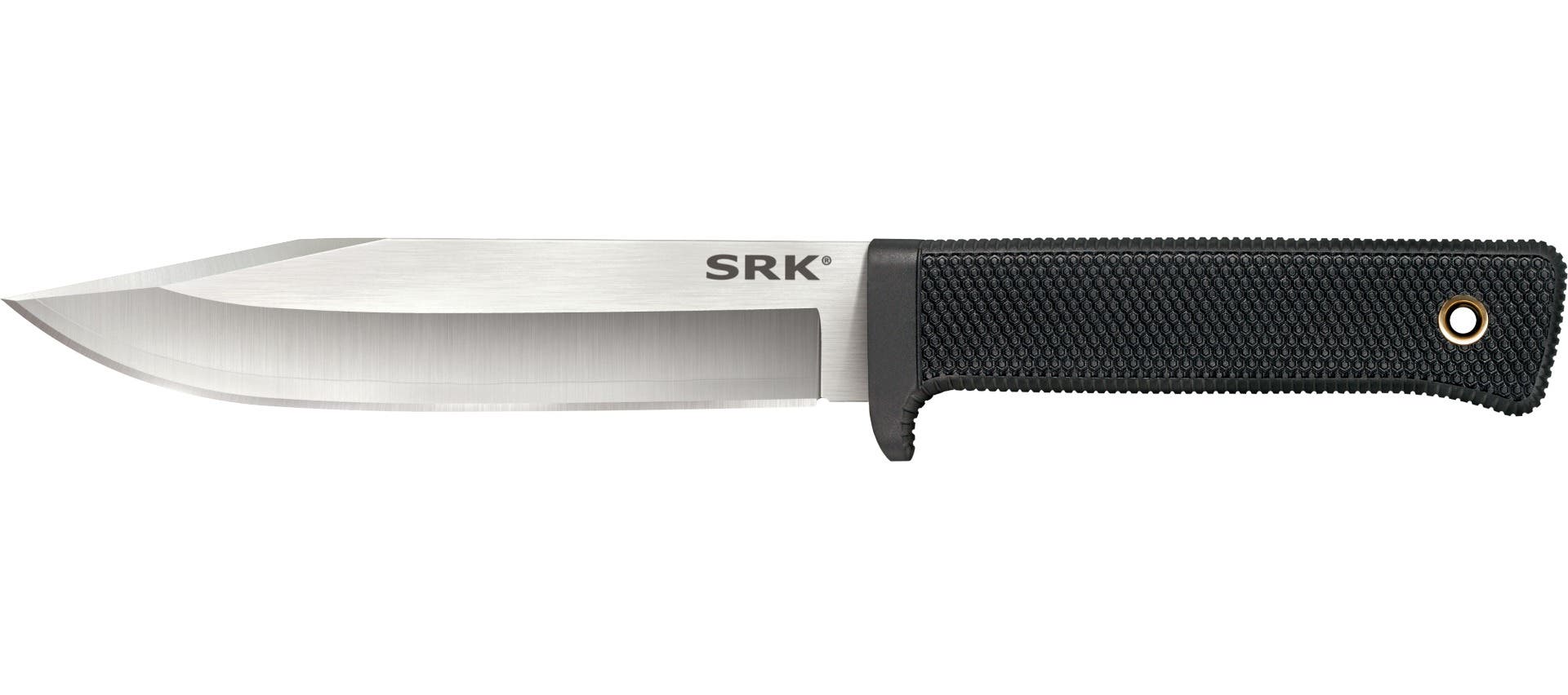 Cold Steel CS-35AN San Mai SRK 6" Fixed Plain Satin VG-10 San Mai Blade/Black Checkered w/Finger Guard Kray-Ex Handle - CS35AN - 705442018094