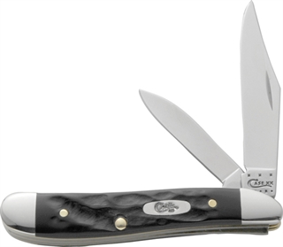 CASE PEANUT 2BLD 27/8" ROUGH BLK