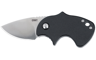 CRKT 7930 Orca  Compact 1.79" Folding Plain Satin D2 Steel Blade, Black GRN Handle - 7930 - 794023793000