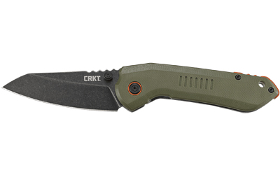 CRKT 6280 Overland  3" Folding Sheepsfoot Plain Stonewashed 8Cr13MoV SS Blade/ Green G10/SS Handle Includes Pocket Clip - 6280 - 794023628005