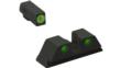Meprolight Hyper Bright Green Ring Front Rear Sights for Kimber DASA Revolvers