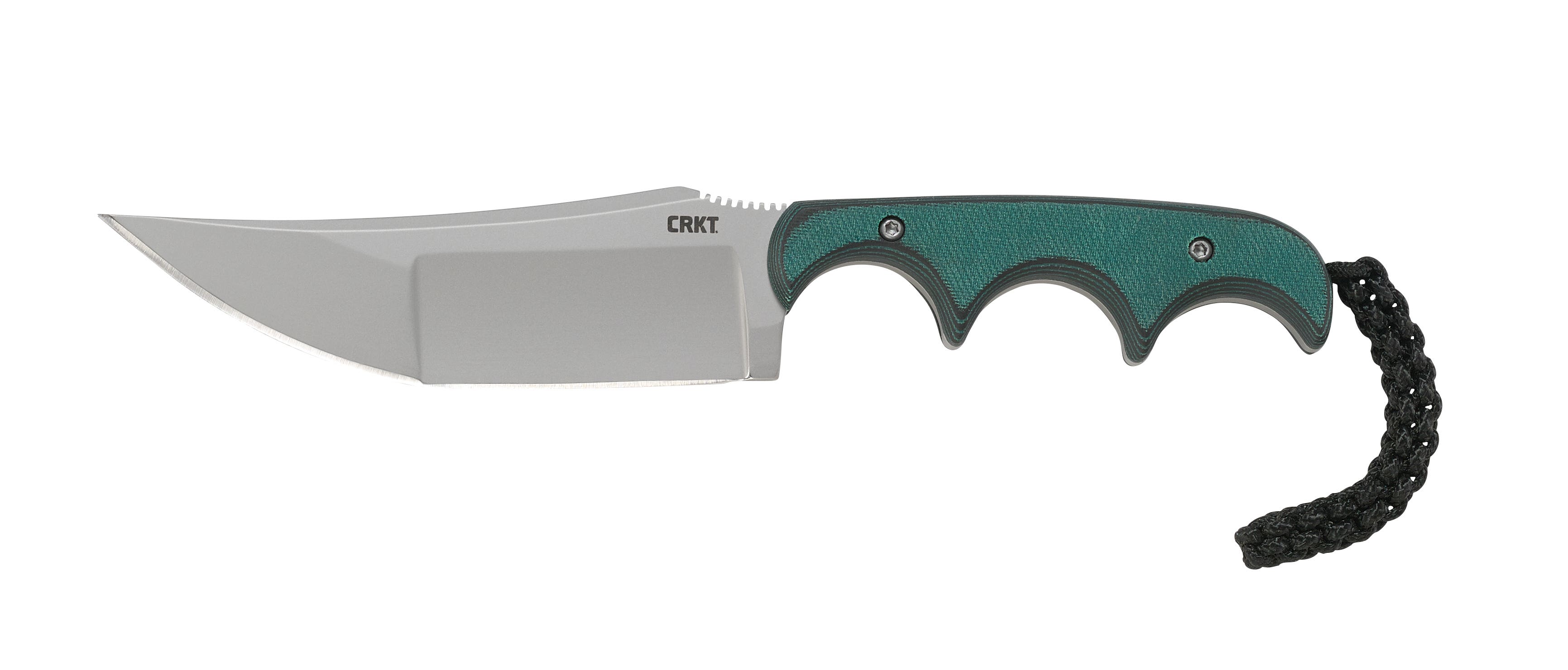 CRKT 2394 Minimalist Katana 3.56" Fixed Plain Bead Blasted 8Cr13MoV SS Blade/ Green Resin Infused Fiber Handle Includes Lanyard - 2394 - 794023239409