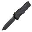 Hogue Exploit OTF Automatic: 3.5" Tanto Blade - Black PVD Finish Matte Black Aluminum Frame - Tritium Infused Trigger