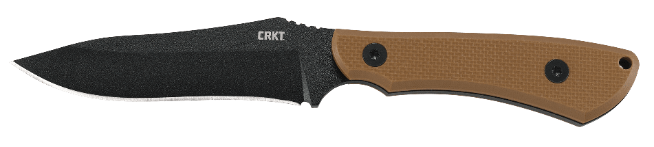 CRKT 2083 Ramadi  4.37" Fixed Plain Black Matte Baked-On Anti Rust SK-5 Steel Blade/Coyote Textured G10 Handle Includes Sheath - 2083 - 794023208306