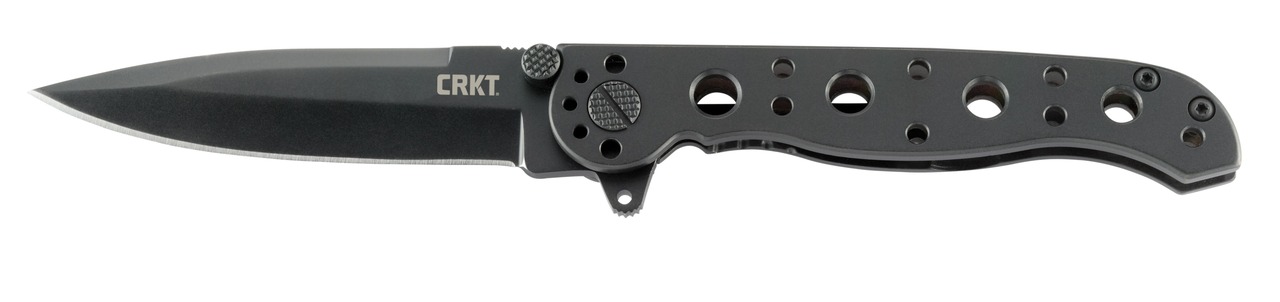 CRKT M16-01KS M16 01KS 3.06" Folding Spear Point Plain Black EDP 8Cr14MoV SS Blade/Black Stainless Steel Handle Includes Pocket Clip - M1601KS - 794023090147