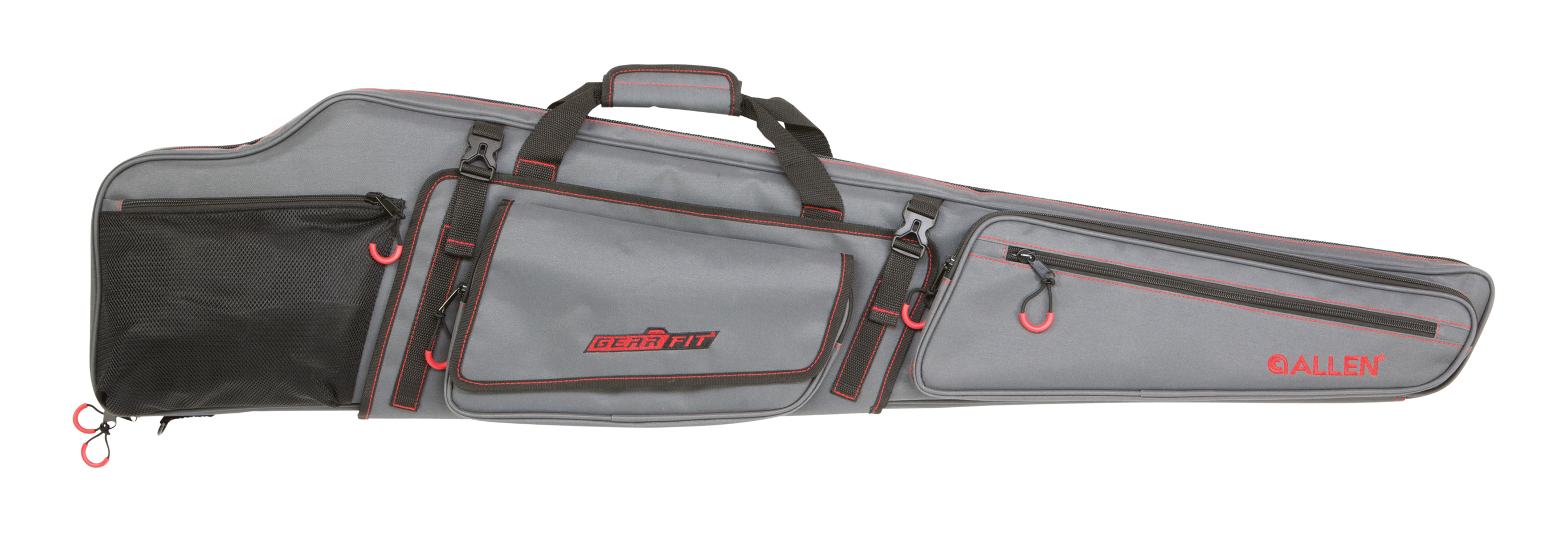 Allen 94948 Gear-Fit Dakota 48" Rifle Case Gray w/Red Accents, Padding  & Organizer Pocket for Scoped Rifle                                                                                             
