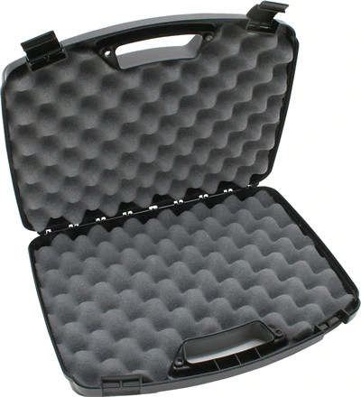 MTM Case-Gard 80940 Double Handgun Case  Black Polypropylene Holds 2 Handguns w/ up to 8' Barrels - 80940 - 026057306407
