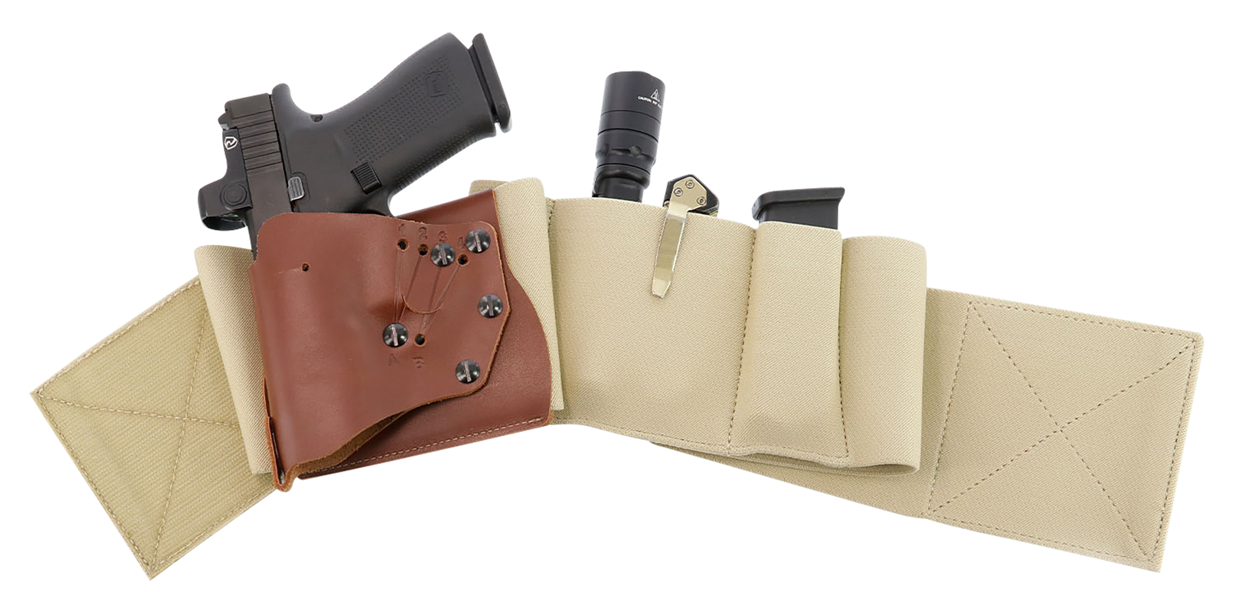 Galco UWERKHLG UnderWraps Elite Khaki Large Leather/Nylon                                                                                                                                               