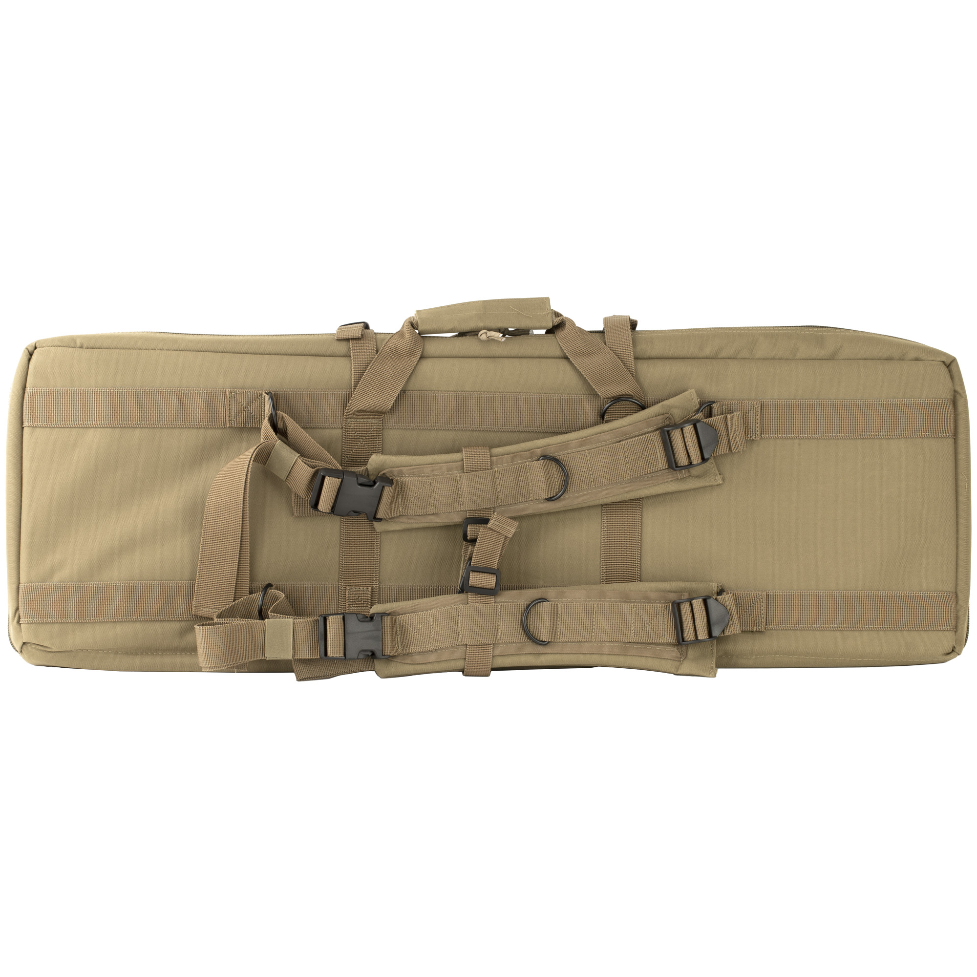 Rukx Gear ATICT36DGT Tactical Double Gun 36" Water Resistant Tan 600D Polyester w/ Non-Rust Zippers Holds up to 2 Rifles - ATICT36DGT - 813393017827